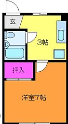 SKハイツ 1Kの間取図画像