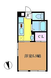 ステラ東門前 1Kの間取図画像