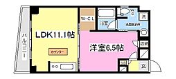 クレストK2 1LDKの間取図画像