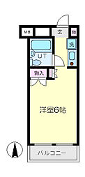 スカイコート生麦2 ワンルームの間取図画像