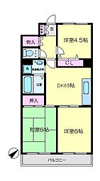 サンパーク矢向 3DKの間取図画像