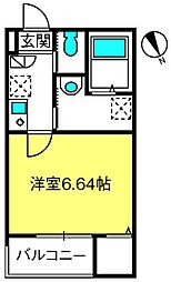 ボヌール指扇 1階1Kの間取り