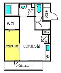 olen kotona 3階1LDKの間取り