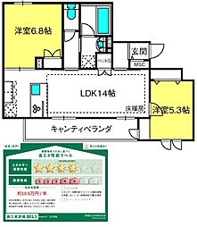 Annex R 2LDKの間取図画像