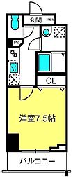 LIBRGRANT大宮 1Kの間取図画像