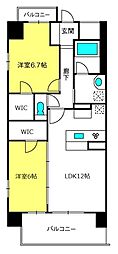 プライムホーム大宮 2LDKの間取図画像