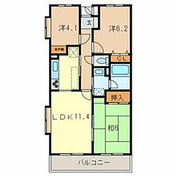 スターコート北浦和 3LDKの間取図画像