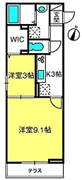 ローズハーモニー 2Kの間取図画像