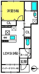 GRAN COSTA II 1LDKの間取図画像