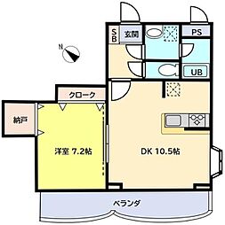 CasadiFelice 1LDKの間取図画像