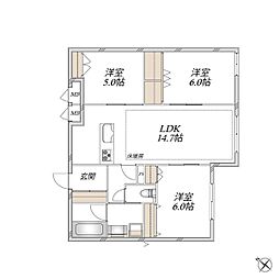 (仮称)浦和区領家3丁目メゾン北棟 3LDKの間取図画像