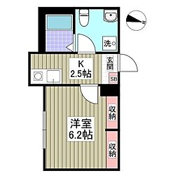 春の陽のアリア 1Kの間取図画像