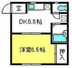 ホワイトコーポ 1DKの間取図画像