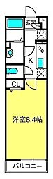リブリ・北与野 1Kの間取図画像