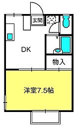 コーポ92 1DKの間取図画像