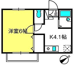 メゾンアルカディア 1Kの間取図画像