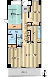 プロスペクト浦和常盤 3LDKの間取図画像