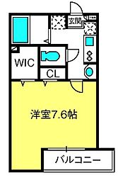 REVE大宮 1Kの間取図画像