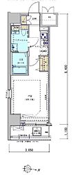 LIVCITY浦和常盤壱番舘 1Kの間取図画像