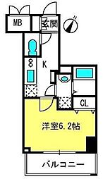 Blance'OMIYA 1Kの間取図画像