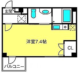 エミグラント大宮 ワンルームの間取図画像