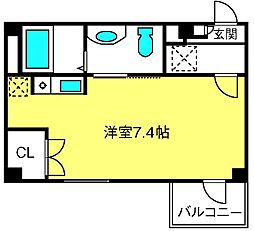 エミグラント大宮 ワンルームの間取図画像