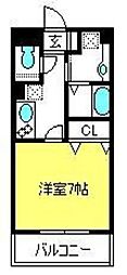 エスパシオ 1Kの間取図画像