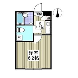 ガーラ141 1Kの間取図画像