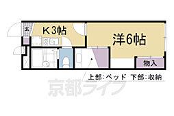 レオパレス　マ　メゾン 207 2階1Kの間取り