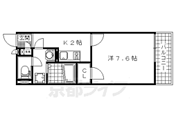 レオネクストミューズ 3階1Kの間取り