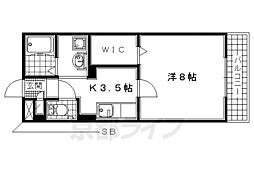 JR奈良線 JR小倉駅 徒歩2分の賃貸アパート 1階1Kの間取り