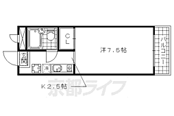 Ｒｅｇａｌｏ京都東 3階1Kの間取り