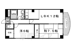 マンショングレース 202 2階2LDKの間取り