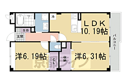 Ｖｅｎｔｏ　Ｌｕｃｅ 3階2LDKの間取り