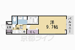 ウエスト　コミタリアIII 1階1Kの間取り