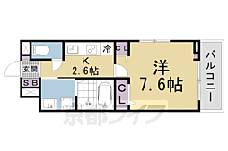 ハーモニーハウス 3階1Kの間取り