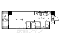 ジュネス太郎坊 5階1Kの間取り