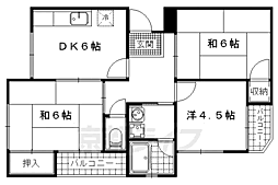 中村マンション 3階3DKの間取り