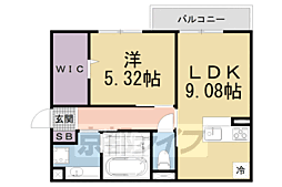Ｅｌｅｇｒａｎｔｉａ 1階1LDKの間取り