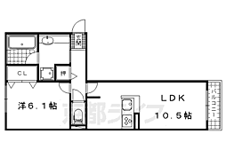 ハイドンホーフ 1階1LDKの間取り