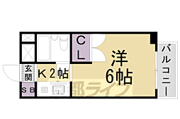 ＯＴＯＷＡマンション 4階1Kの間取り