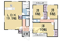大津市山上町貸家　Ａ号地 3LDKの間取り