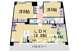 グラン・コート向島 3階3LDKの間取り
