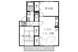 ファミールＳＥＴＡ 1階2LDKの間取り