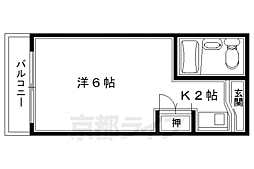 メゾン・ル・レヴェ 3階1Kの間取り