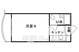 ハイツクローバー 2階1Kの間取り
