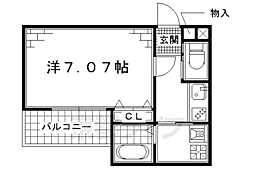 ＫＩＮＧ　ＣＲＡＦＴ　ＦＵＫＡＫＵＳＡ 1階1Kの間取り
