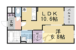 ヴェールフォンセ 305 3階1LDKの間取り