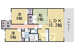 Ｂｒｉｌｌｉａ京都山科 2階3LDKの間取り