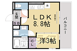 ＳｕｎＳｉｌｋ 3階1LDKの間取り